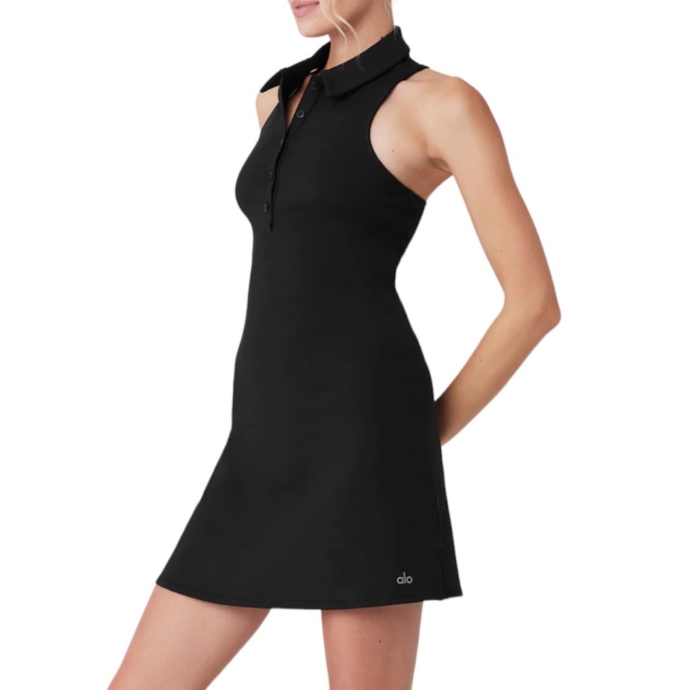 Alo Charmed Tennis Dress, Black, Sz. M